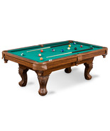 Pool Table Billiards 7.3 Foot Wooden Cue Balls Game Room Dorm Green Felt... - £1,039.15 GBP