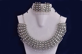 Crystal Fashionable Choker Necklace Earring Bollywood Stylish Fantastic Set - $18.23