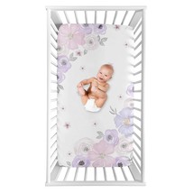 Sweet Jojo Designs Shabby Chic Floral Girl Fitted Crib Sheet Baby or Toddler Bed - £34.47 GBP