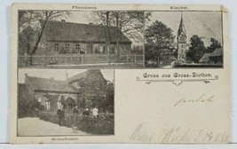 Germany Gruss aus Gross-Ziethen Pfarrhaus Kirche Schulaus 1898 Postcard L2 - £46.90 GBP