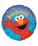 Elmo Foil Mylar Balloon Happy Birthday Party Decoration 18 Inch Round NEW - €2,95 EUR