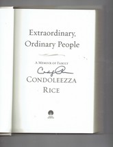 Extraordinary, Ordinary People A Memoir of Family by Condoleezza Rice Signed - £56.96 GBP