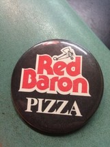 vintage Red Baron Pizza pin pinback retro advertising 2.25&quot; diameter - $14.99