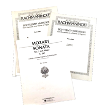 Sheet Music Piano Works of Rachmaninoff Piano Solo and Mozart Sonata for Piano - £11.74 GBP