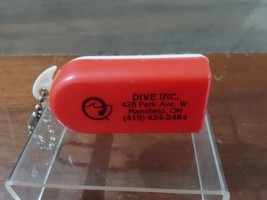 Vintage Dive Inc Keychain Advertising Collectable Water Boat Floater Red... - $9.50