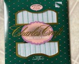 CHARLES CRAFT CR9113  WASTE CANVAS 10CT 12X18 PKG All Cotton Green on White - £7.46 GBP