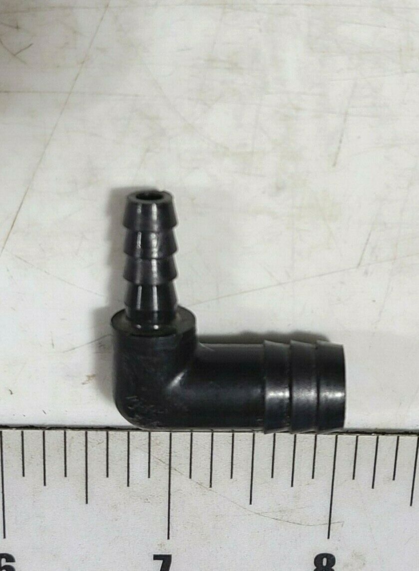 1/2 x 1/4 Plastic 90 Degree Coupling Reducing Elbow Barbed Connector Pla... - $4.50