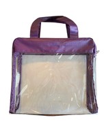 Vintage Olay Purple Clear Cosmetic Makeup Bag Tote Purse Football Camping - £8.92 GBP
