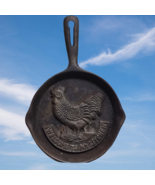 Vintage Cast Iron Skillet Embossed Rooster Design Welcome to My Kitchen ... - $868.42 MXN