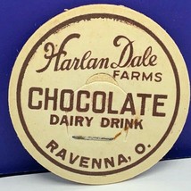 Dairy milk bottle cap farm vtg advertising Harlan Dale Ravenna Ohio OH c... - $7.87