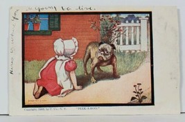 Sun Bonnet Girl Peek-A-Boo with Bulldog Dorothy Dixon Postcard L11 - £9.37 GBP