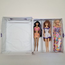 Mattel 1996 Barbie Case Storage Doll Clothing w/ 3 Dolls-Native American, others - £25.47 GBP