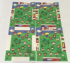 Vintage sticker sheets various country flags and people AGC inc. brand - $19.75