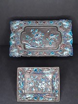 Chinese Copper Cloisonné Enamel Box and Tray smoke Set - $415.85