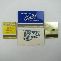 4 Matchbooks Capitol Dry Cleaning, Deep Rock Dugal Oil, National Lock Fasteners - £15.72 GBP