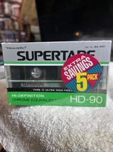 LOT OF 5 Realistic SUPERTAPE HD-90 High Fidelity Type II Blank Audio Cas... - $28.00