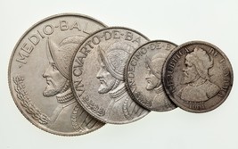 1904-1962 Panama Silver Coin Lot of 4 KM# 2, 10.2, 11.2, 12.2 - €55,97 EUR