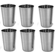 Premium Quality Stainless Steel Water Tumblers / Glasses,200ml Each x Set Of 6 - £31.78 GBP