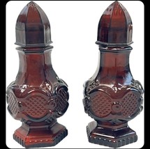 Vintage Avon Cape Cod Ruby Red Glass Salt And Pepper Shakers 1978 - £12.14 GBP