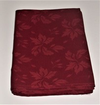 Riegel Restaurant Quality Tablecloth Feather Leaf Jacquard Maroon 54X54 New Home - £20.76 GBP