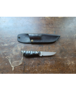 5.5" Damascus Steel Hunting Skinning Knife Composite Handle Leather Sheath - €25,31 EUR