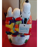 VINTAGE SCHMID PEANUTS SNOOPY MUSIC BOX w/ Tag &quot;A CHRISTMAS WISH&quot; 1981 M... - £30.43 GBP