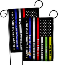 First Responders No One Fights Alone - Impressions Decorative 2 pcs Garden Flags - £24.30 GBP