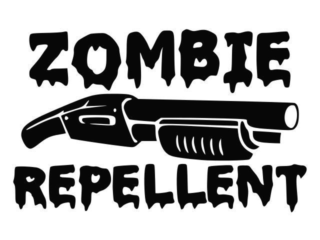 ZOMBIE REPELLENT Horror Vinyl Decal Car Wall Truck Sticker CHOOSE SIZE C... - $3.14+
