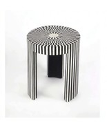 Handmade and unique Bone inlay in geometric checks pattern wooden plant ... - $585.00+