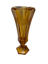 Fostoria Glass Amber Glass Coin Bud Vase - £19.65 GBP