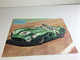 Original 1959 LeMans ART Print with Carroll Shelby driving the Aston Martin. - £61.40 GBP