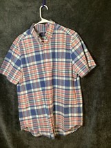 Vineyard Vines Classic Fit Tucker Shirt Mens Size M Blue Pink Plaid Butt... - $14.84