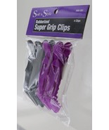 Soft-n-style Rubberized 4 pc pack of Super Grip Clips for hair - $12.82