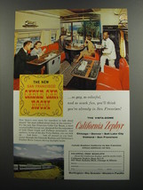 1961 California Zephyr train Ad - The new San Francisco Cable Car Room - £14.77 GBP
