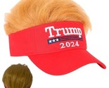 Trump 2024 Hair Embroidered Hat Visor Red New! - $12.95
