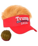 Trump 2024 Hair Embroidered Hat Visor Red New! - $12.95