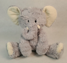 Animal Adventure Elephant Plush Gray Grey Floppy 12&quot; Sitting Stuffed Animal Toy - $12.86