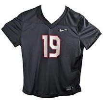 Black Football Practice Jersey #19 Sz Medium Game Nike 19 Red M - $24.75