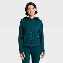 All In Motion Women&#39;s Full Zip Hoodie Sweatshirt MEDIUM Navy Teal New W ... - $22.99