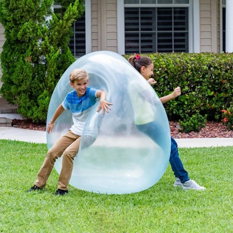 120CM Fun Summer Transparent Inflatable Ball Balloon Outdoor Toys Soft Air Water - £16.70 GBP