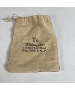 Antique Canvas To Willoughbys Jewelry Travel Pouch Dust Bag W/ Drawstring - $13.81 CAD