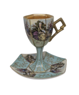 Vintage Possibly Ardalt #6165 A Small Gold Trim 4.25&quot; Tall Teacup &amp; Sauc... - $922.28 MXN