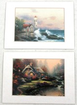 Thomas Kinkade Matted Postcard Prints-Beacon of Hope &amp; Everett&#39;s Cottage-Set of  - £11.40 GBP