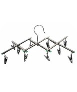 2 EXPANDABLE DISPLAY HANGING RACK 10 METAL CLIPS flags caps hats ceiling... - $32.53 CAD