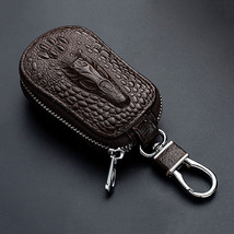 Crocodile-Embossed Leather Car Key Case - £8.32 GBP