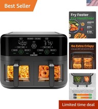 Versatile 6 Quart Digital Dual Basket Air Fryer with Healthy Cooking Opt... - $149.99