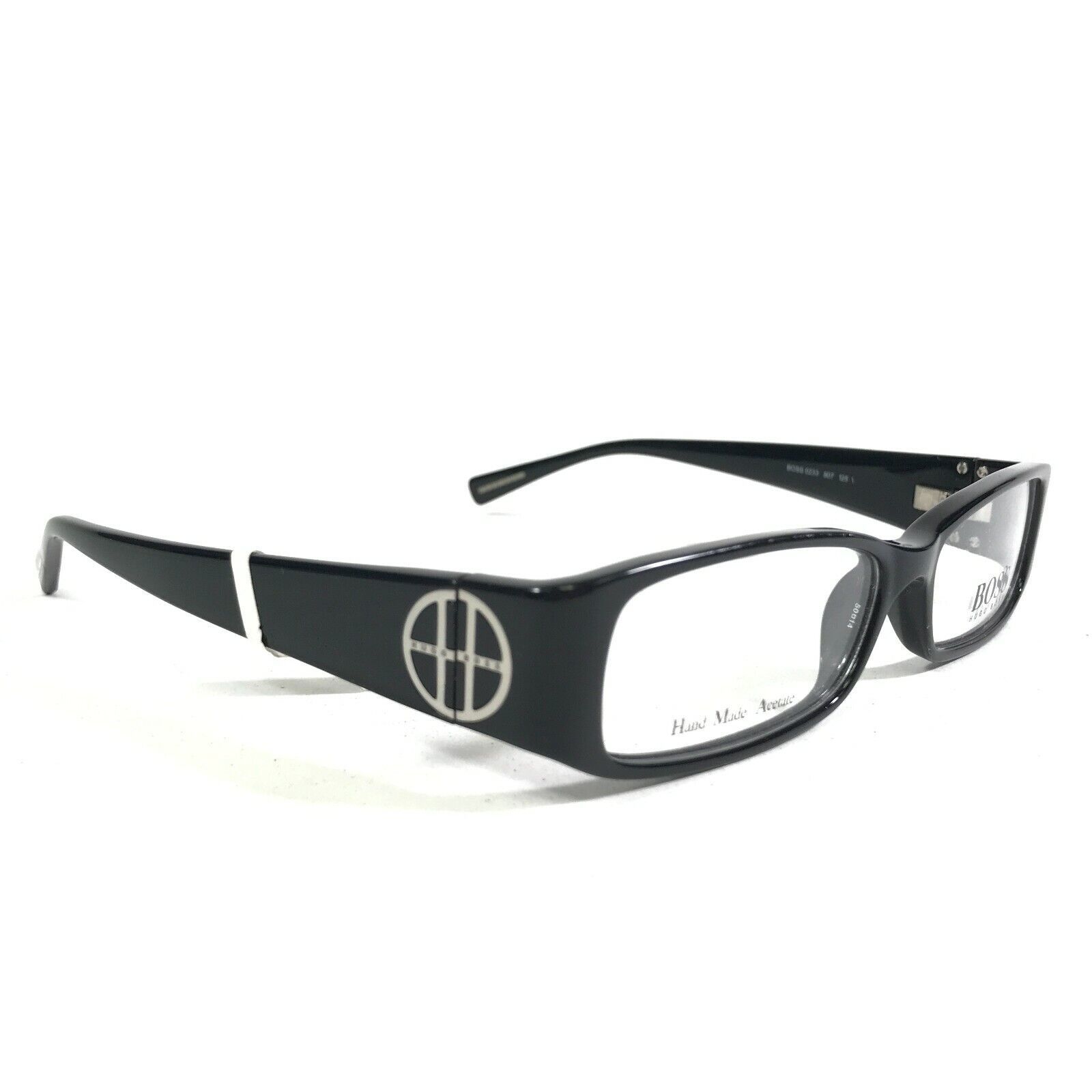 Hugo BOSS 0233 807 Eyeglasses Frames Black Rectangular Full Rim 48-15-125 - $78.60