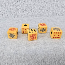 Vintage Poker Dice Butterscotch Bakelite Lot of 5 Games Replacement Gamb... - $233.21 MXN