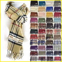 Pick2 Low $ Fast Deliver 100%CASHMERE Scarf Made in England Solid/Plaid(... - $16.82