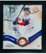 PETE ALONSO New York Mets Framed 15&quot; x 17&quot; Game Used Baseball Collage LE... - £191.06 GBP